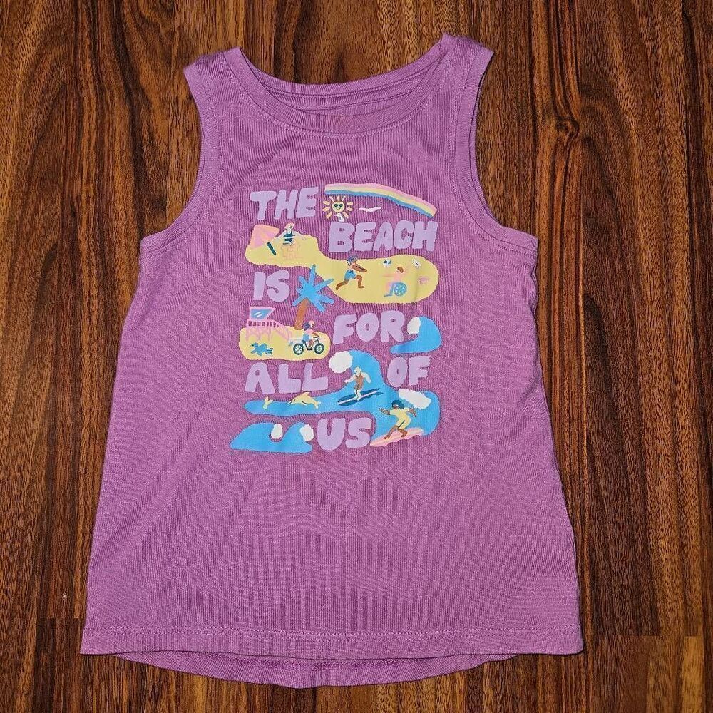 5 For $25 Cat & Jack Purple Beach Tank Top Toddler Size 2T